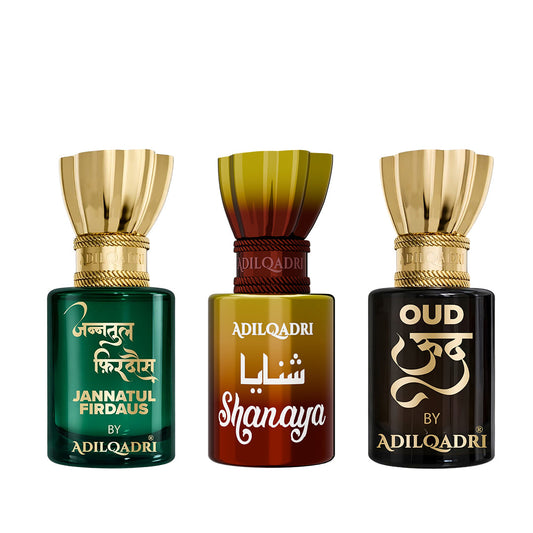 Jannatul Firdaus, Shanaya And Oud Attar Pack of 3 5.5 ML Each