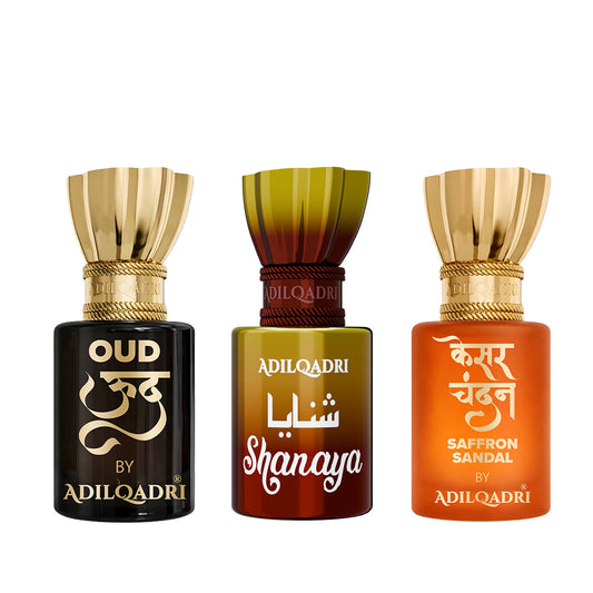Oud Attar, Shanaya And Kesar Chandan Attar Pack of 3 5.5 ML Each
