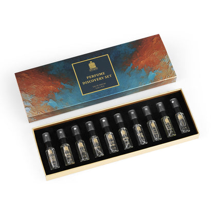 Perfume Sample Discovery Set – 10 Mini Perfume Sprays (6ml Each)